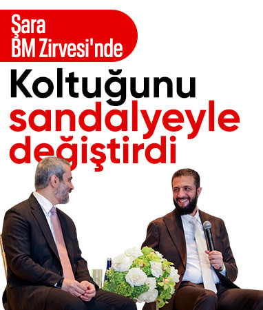 Ahmed Şara BM Zirvesi'nde: Koltuğunu sandalyeyle değiştirdi