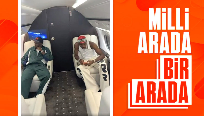 Junior Olaitan ve Victor Osimhen aynı jette görüntülendi