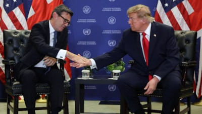 Donald Trump ile Andy Burnham BM Genel Kurulu marjında bir araya geldi