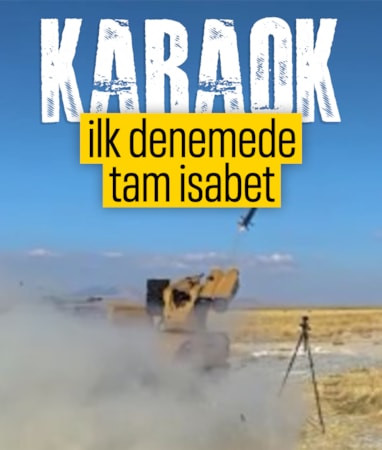 ROKETSAN KARAOK ilk kez hava hedefini başarıyla vurdu