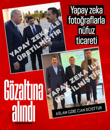 Yapay zeka ile hazırladığı fotoğraflarla kamu görevlileriyle bağlantısı olduğu izlenimi verdi