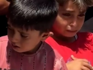 Gazzeli çocukların babalarına acı vedası
