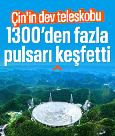 Çin’in dev radyo teleskobu FAST, 10 yılda 1300’den fazla pulsar keşfetti