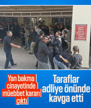 Sakarya'da cinayet davasında karar çıktı: Taraflar adliye önünde kavgaya tutuştu