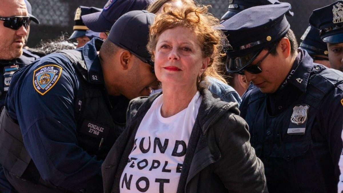 ABD'de Netanyahu protestosu: Hollywood yıldızı Susan Sarandon gözaltına alındı
