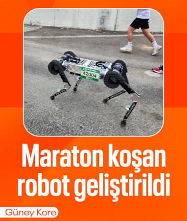 Güney Kore'de maraton koşan robot geliştirildi