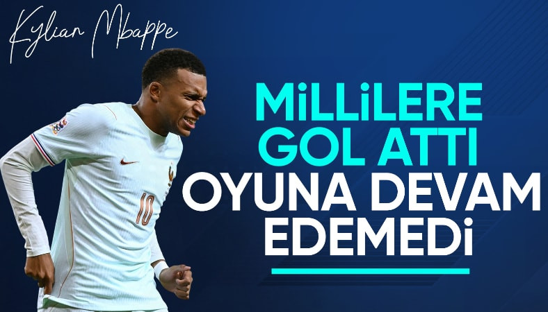 Kylian Mbappe millere gol attı, daha sonra sakatlandı