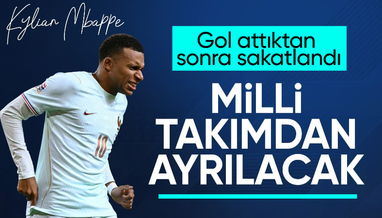 Kylian Mbappe millere gol attı, daha sonra sakatlandı