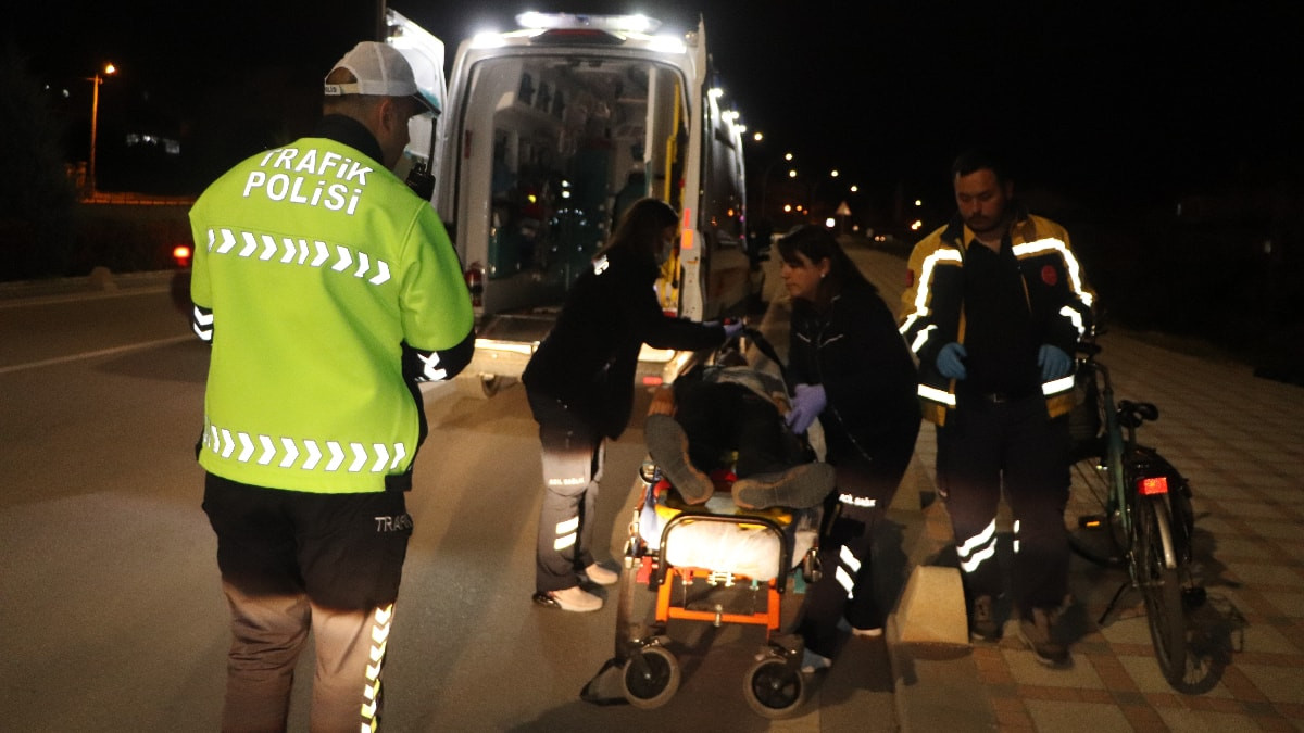 Karman'da bisikletli çocuğa çarpan sürücü kayıplara karıştı