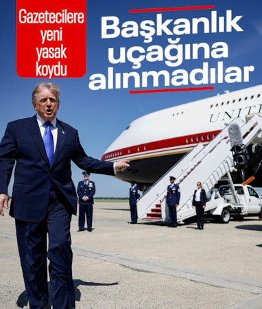 Donald Trump'tan gazetecilere yeni yasak: Başkanlık uçağına alınmadılar