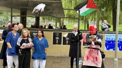 İsveç'te yüzlerce kişi İsrail'in Gazze'ye yönelik saldırılarını protesto etti