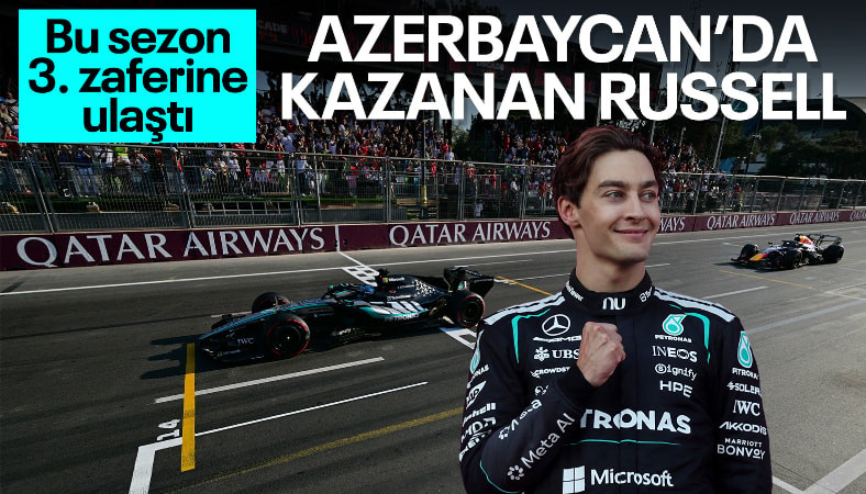 Formula 1'de Azerbaycan'da kazanan George Russell