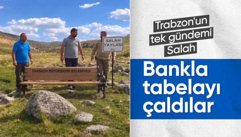 Mohamed Salah’ın oturduğu taşın yanındaki tabela ve bank ortadan kayboldu