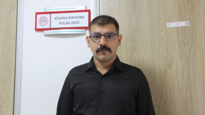 Sivas'ta kalp krizi sonrası son paketini poliklinikte kırarak sigarayı bıraktı