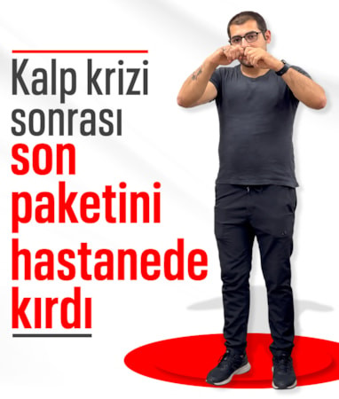 Sivas'ta kalp krizi sonrası son paketini poliklinikte kırarak sigarayı bıraktı