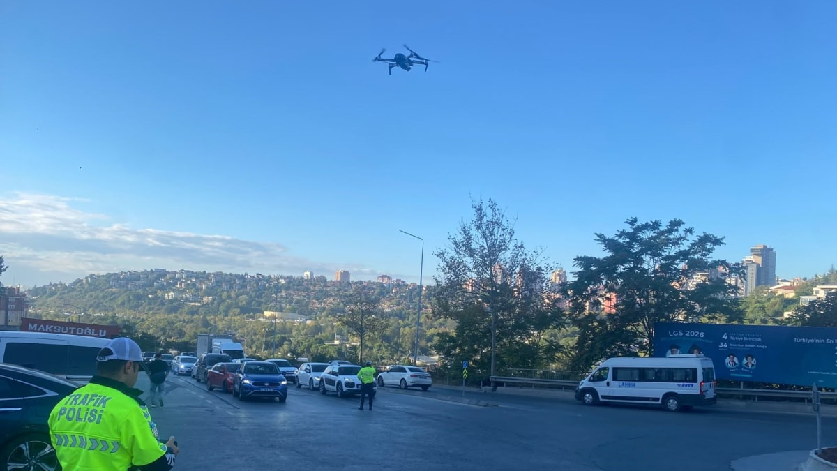 İstanbul'da drone destekli trafik denetimi: 83 araca 366 bin lira ceza