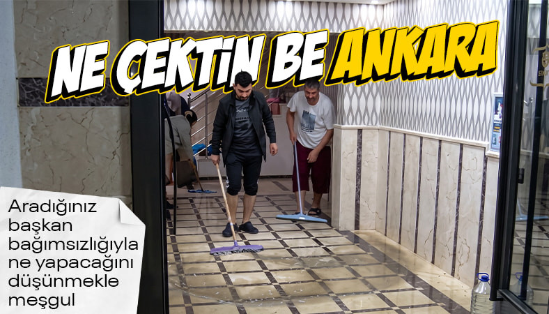 Ankara'da apartmanları kanalizasyon suyu bastı: Mahalleli ABB'ye seslendi