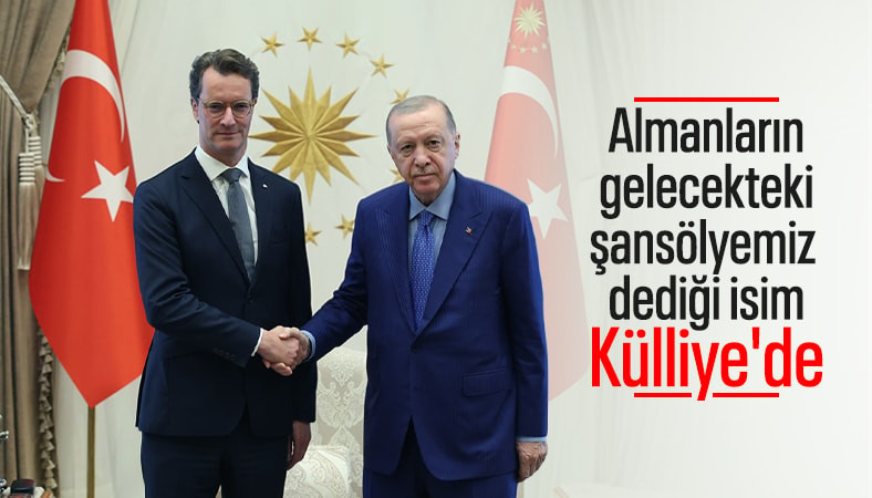 Cumhurbaşkanı Erdoğan, Alman siyasetçi Hendrik Wüst'ü ile Beştepe'de görüştü