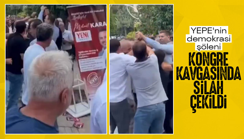 Yeni Parti'nin Mezitli İlçe Kongresi'nde silahlar çekildi