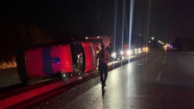 Aydın'da domuza çarpmamak için manevra yapan araç takla attı