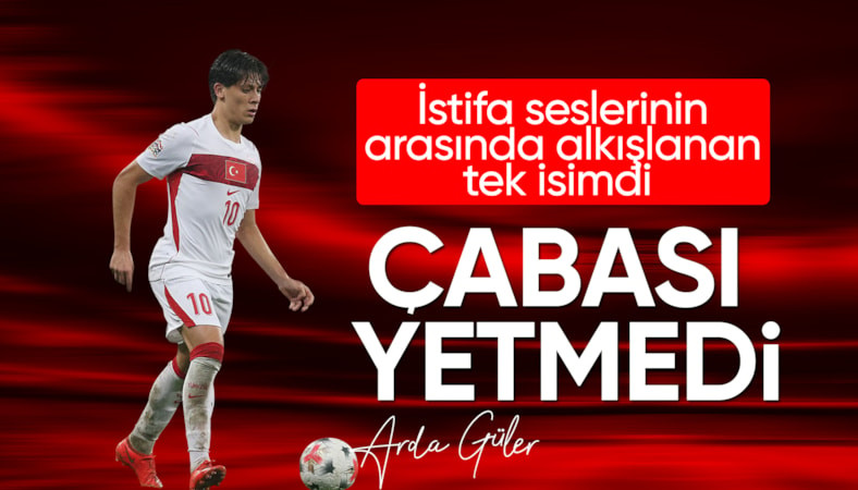 A Milli Futbol Takımı'nda Arda Güler alkış topladı