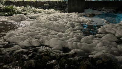 Kocaeli'de yağış sonrası sahilde köpük oluştu