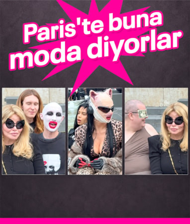 Paris Moda Haftası'ndan gelen görüntüler dikkat çekti