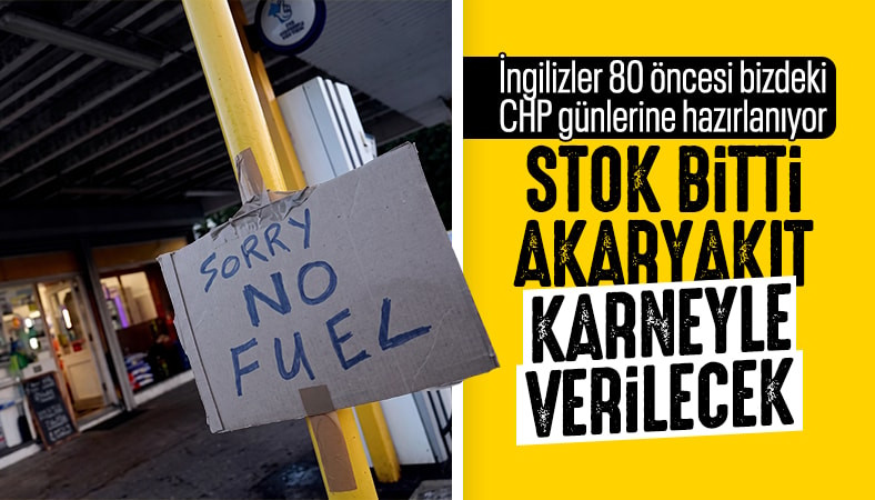 İngiltere'de akaryakıtta 42 günlük stok kaldı: Karneli dönem kapıda