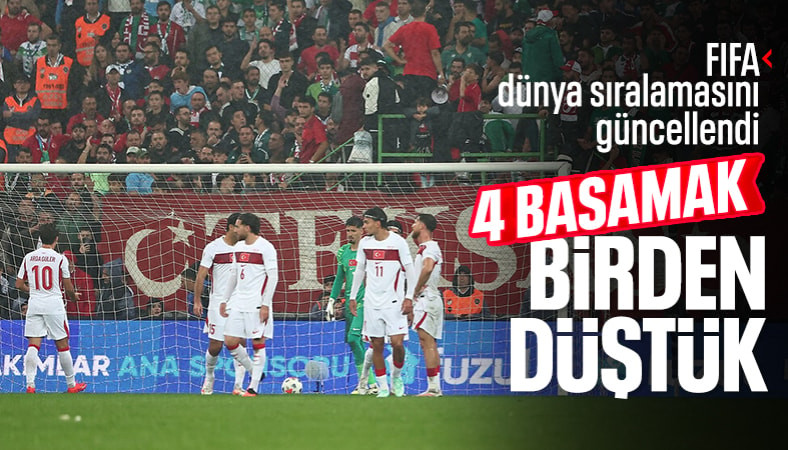 FIFA, dünya sıralamasını yeniledi: A Milli Takım'ın düşüşü sürüyor!
