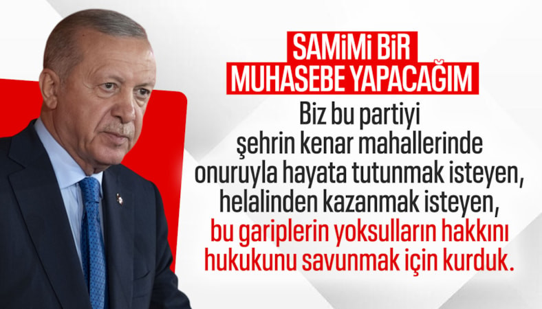 Cumhurbaşkanı Erdoğan: Biz bu partiyi o yoksulların hakkını, hukukunu korumak için kurduk