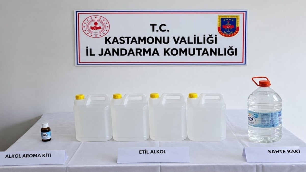 Kastamonu'da sahte içki ve yasa dışı silah operasyonları: 8 gözaltı
