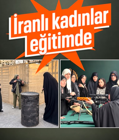 İran'da kadın gönüllülere silahlı askeri eğitim