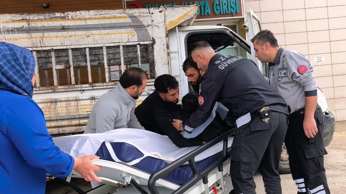 Bursa'da kamyonetten düştü, ölümden döndü