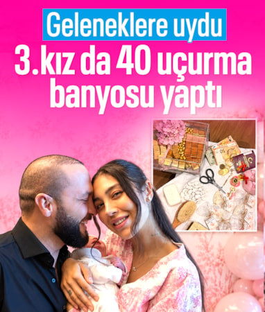 Bebeğine 40 uçurma banyosu yaptırdı
