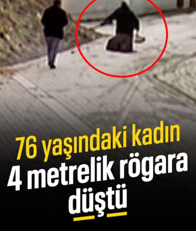 İstanbul'da 76 yaşındaki kadın rögara düştü