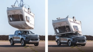 Toyota, yeni  Hilux modelini karavanla ezdi