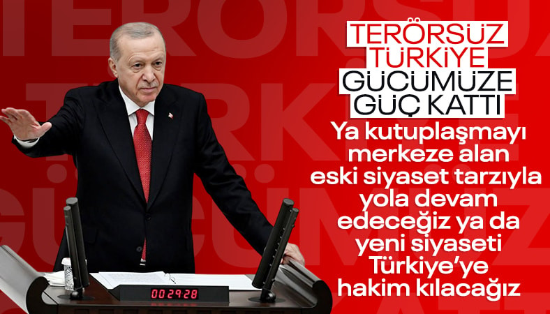 Cumhurbaşkanı Erdoğan, terörün bitme noktasına geldiğini açıkladı