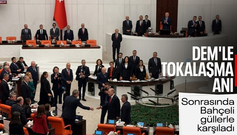 Cumhurbaşkanı Erdoğan, DEM Parti grubuyla tokalaştı