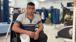 Protezine el konulan Gazzeli, Türk Kızılayın desteğiyle yeniden yürümeyi bekliyor