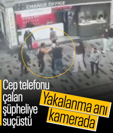 İstanbul'da cep telefonunu çalıp kaçan hırsız, suçüstü yakalandı