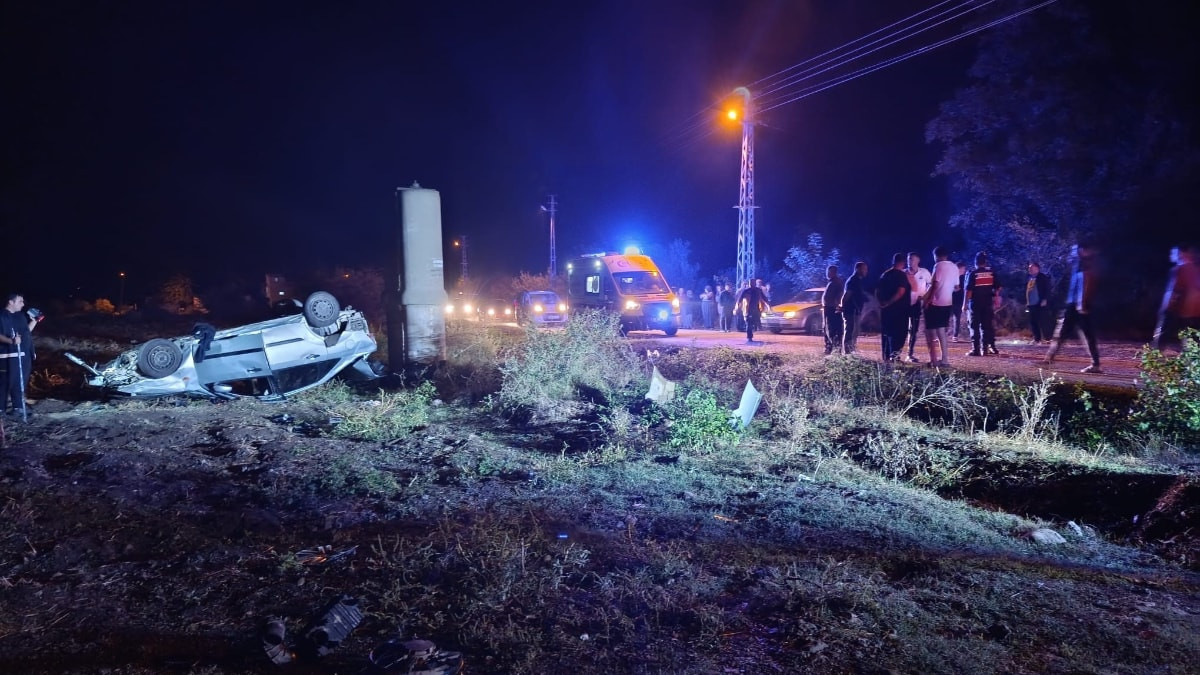 Osmaniye’de otomobil şarampole uçup takla attı: 3 yaralı