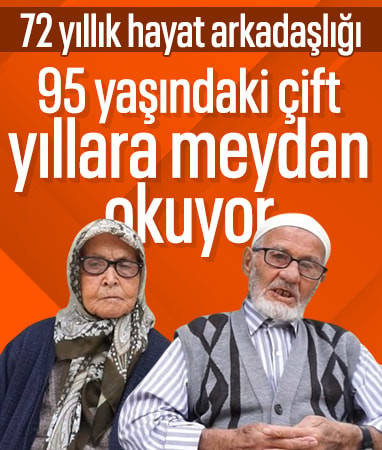 Burdur'da 95 yaşındaki çift, 72 yıllık evlilikleriyle gençlere örnek oluyor