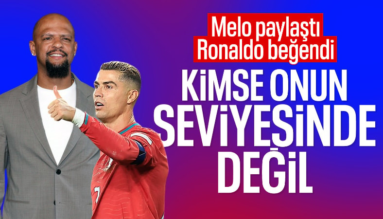Cristiano Ronaldo'dan Felipe Melo'nun yorumlarına beğeni