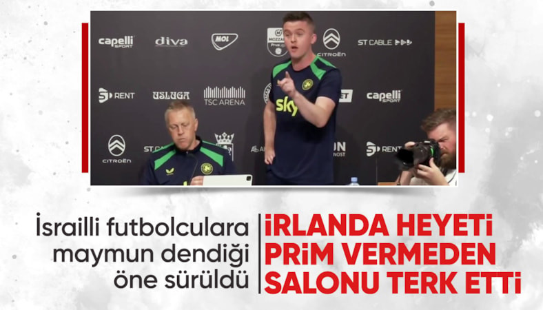 İrlanda-İsrail maçı öncesi basın toplantısı yarıda kaldı