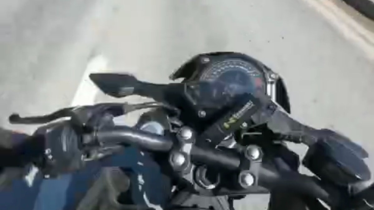 Eskişehir'de motosiklet kazası kask kamerasında