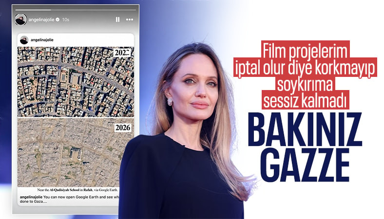 Angelina Jolie yıkımı paylaştı: Gazze'ye neler yapıldığını görebilirsiniz
