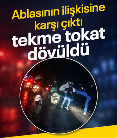İstanbul'da moto kuryeyi dakikalarca dövdüler