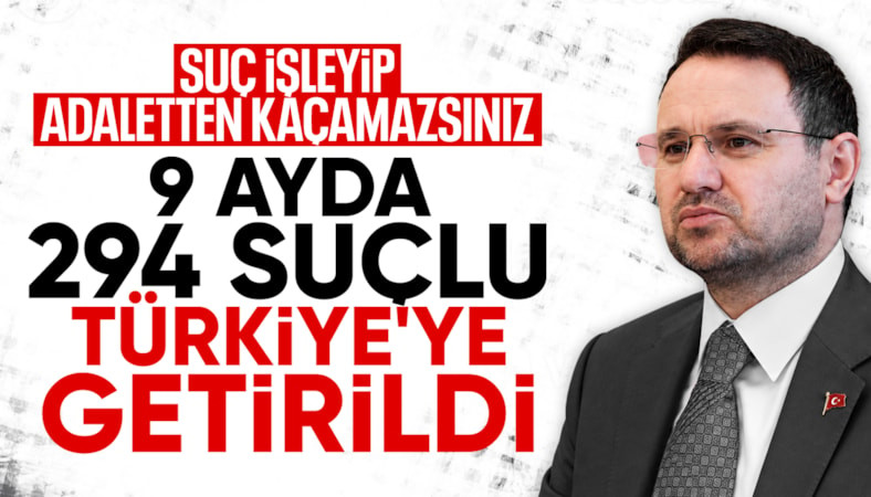 Akın Gürlek duyurdu: 2026 yılının ilk 9 ayında 294 kişi Türkiye'ye getirildi