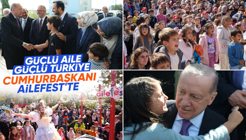 Cumhurbaşkanı Erdoğan, AileFest alanını ziyaret etti