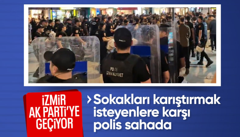 İzmir sokaklarında vandalizme geçit yok: Polis ekipleri müdahale etti